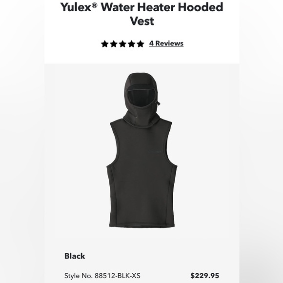 New Patagona Yulex® Water Heater Hooded Vest - Picture 2 of 4